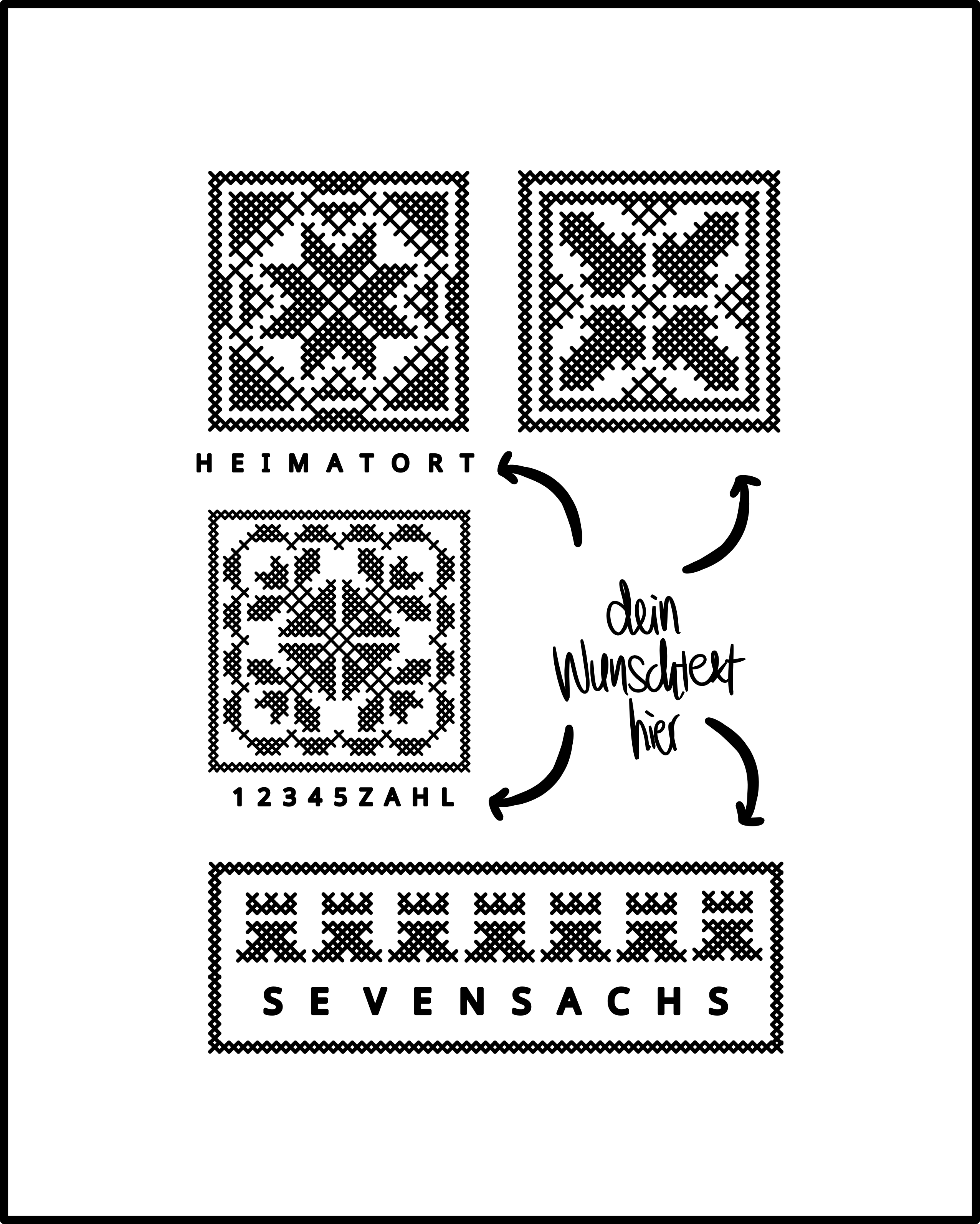 T-Shirt "BROSTBURCH" weiß frontprint DAMEN/HERREN